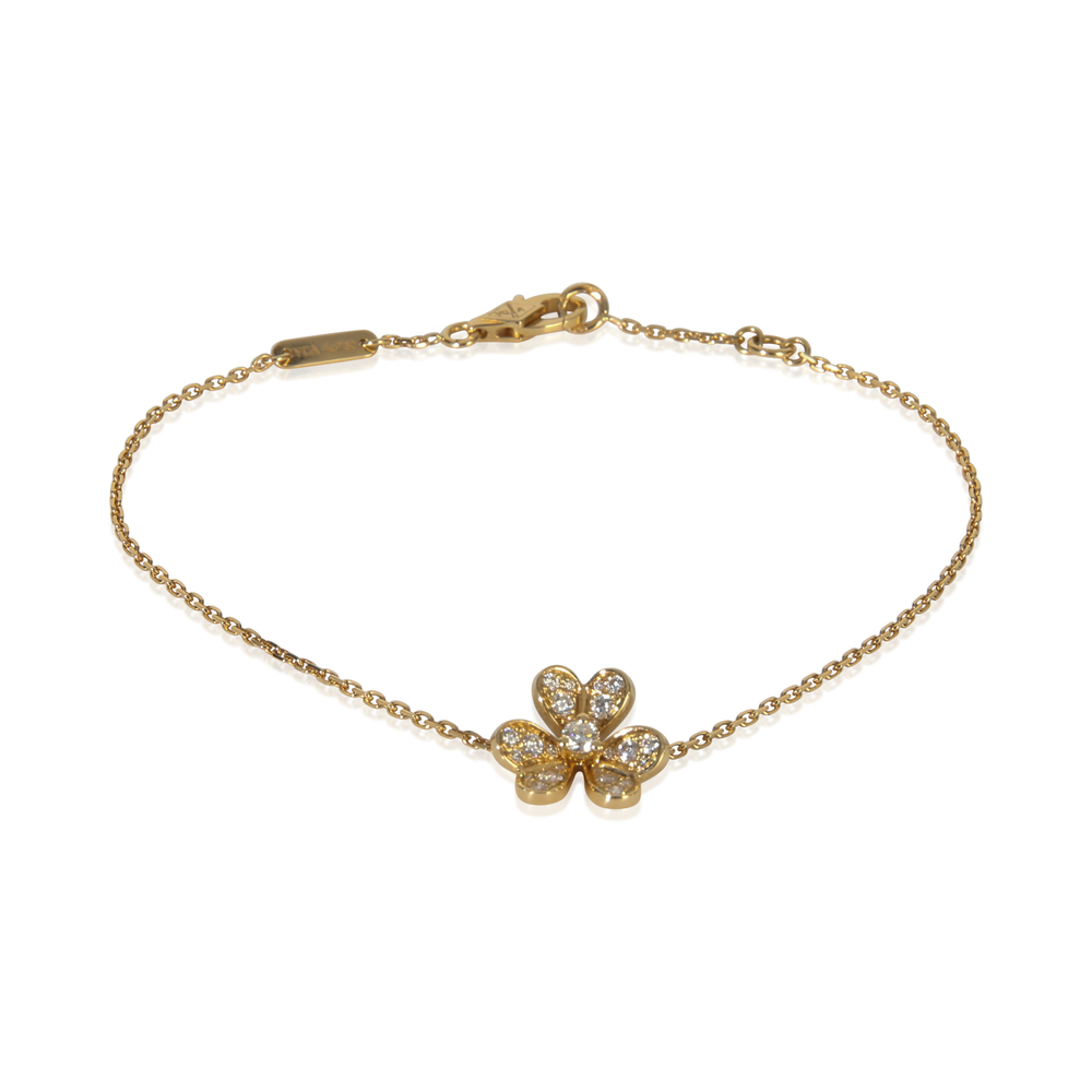 Van Cleef & Arpels Yellow Gold Diamond Mini Frivole Bracelet